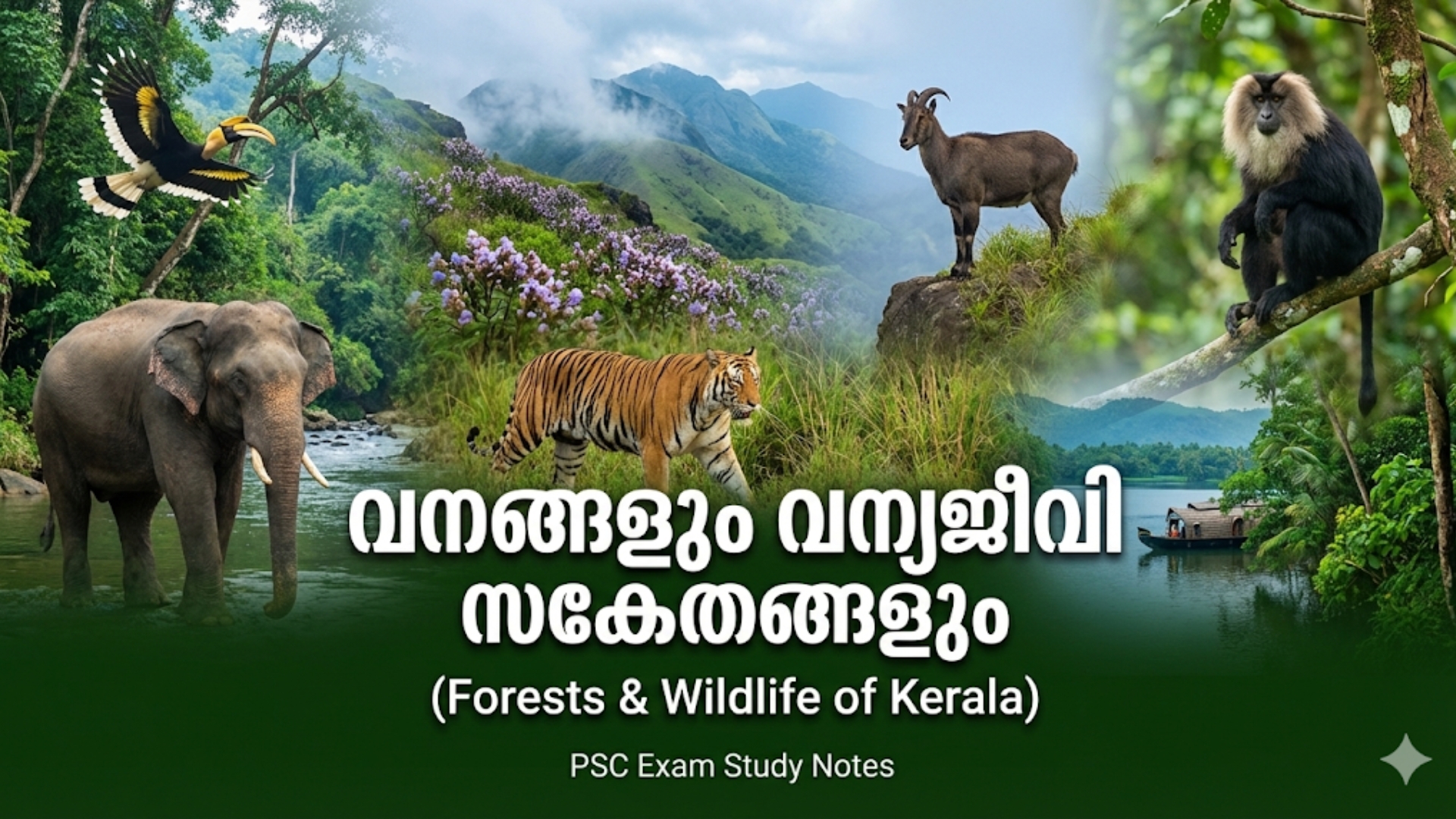 കേരള ഭൂമിശാസ്ത്രം (Kerala Geography) - Part 7 - വനങ്ങളും വന്യജീവി സങ്കേതങ്ങളും (Forests & Wildlife)