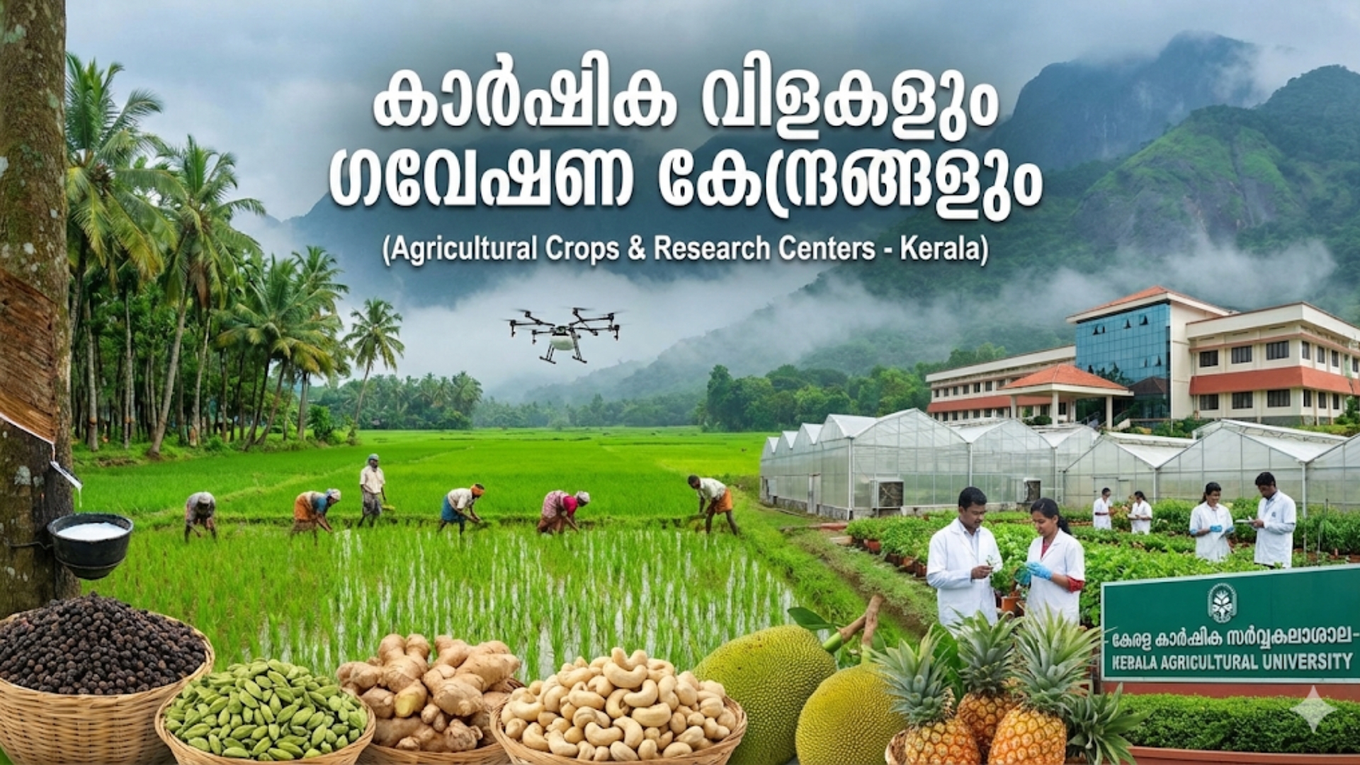 കേരള ഭൂമിശാസ്ത്രം (Kerala Geography) - Part 9 - കാർഷിക വിളകളും ഗവേഷണ കേന്ദ്രങ്ങളും