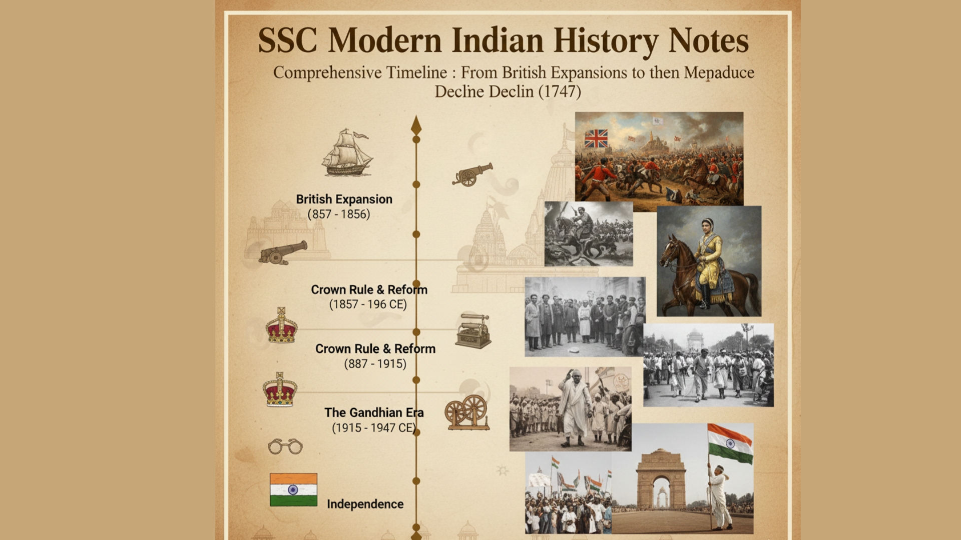 Comprehensive Timeline of Modern Indian History: From British Expansion to Indian Independence (1757–1947)