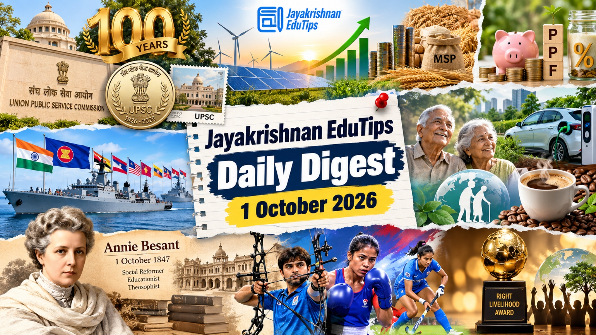 EduTips Daily CA Bullet Points (01-October-2026)