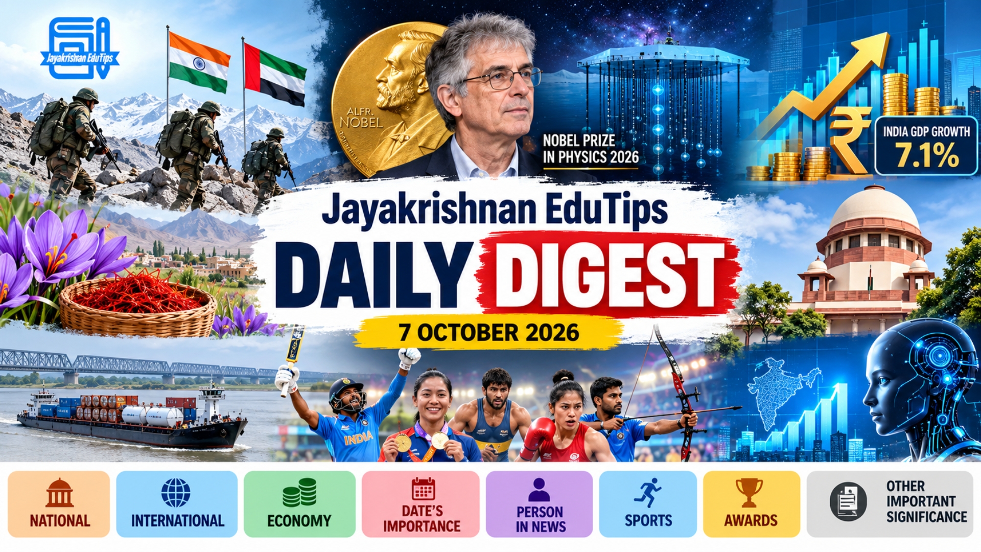 EduTips Daily CA Bullet Points (07-October-2026)
