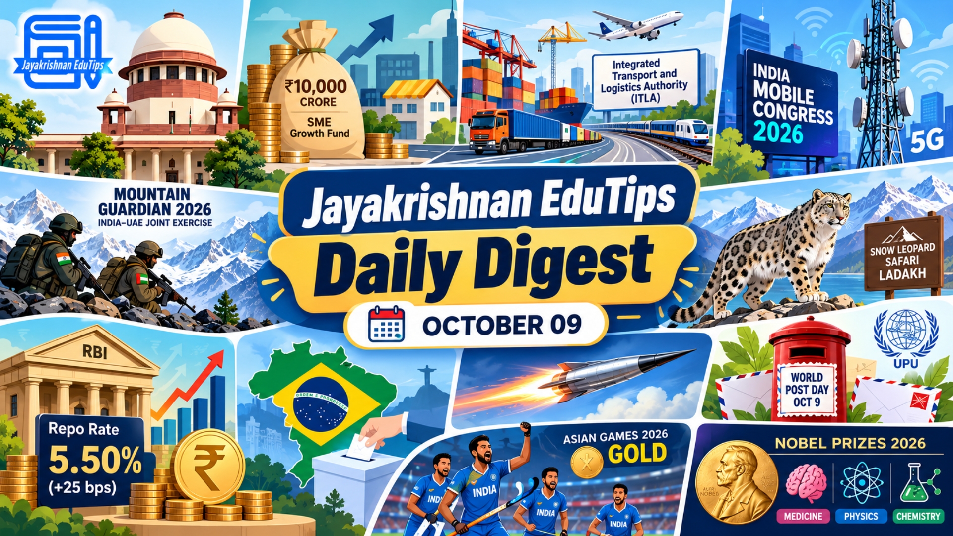 EduTips Daily CA Bullet Points (09-October-2026)