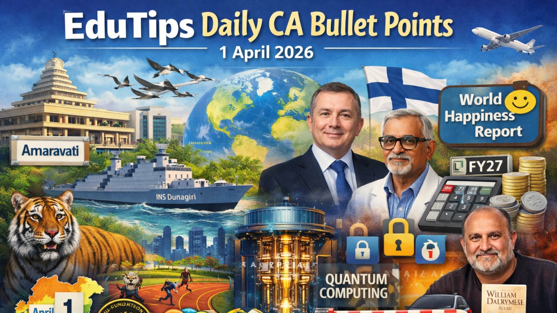 EduTips Daily CA Bullet Points (1 April 2026)