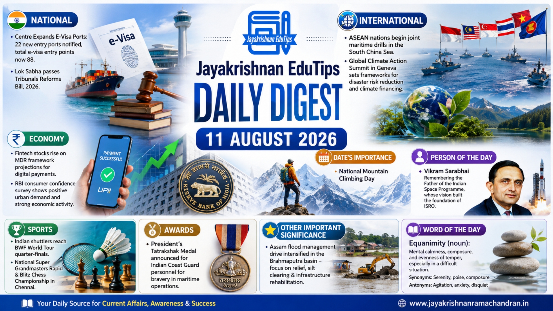 EduTips Daily CA Bullet Points (11th August 2026)