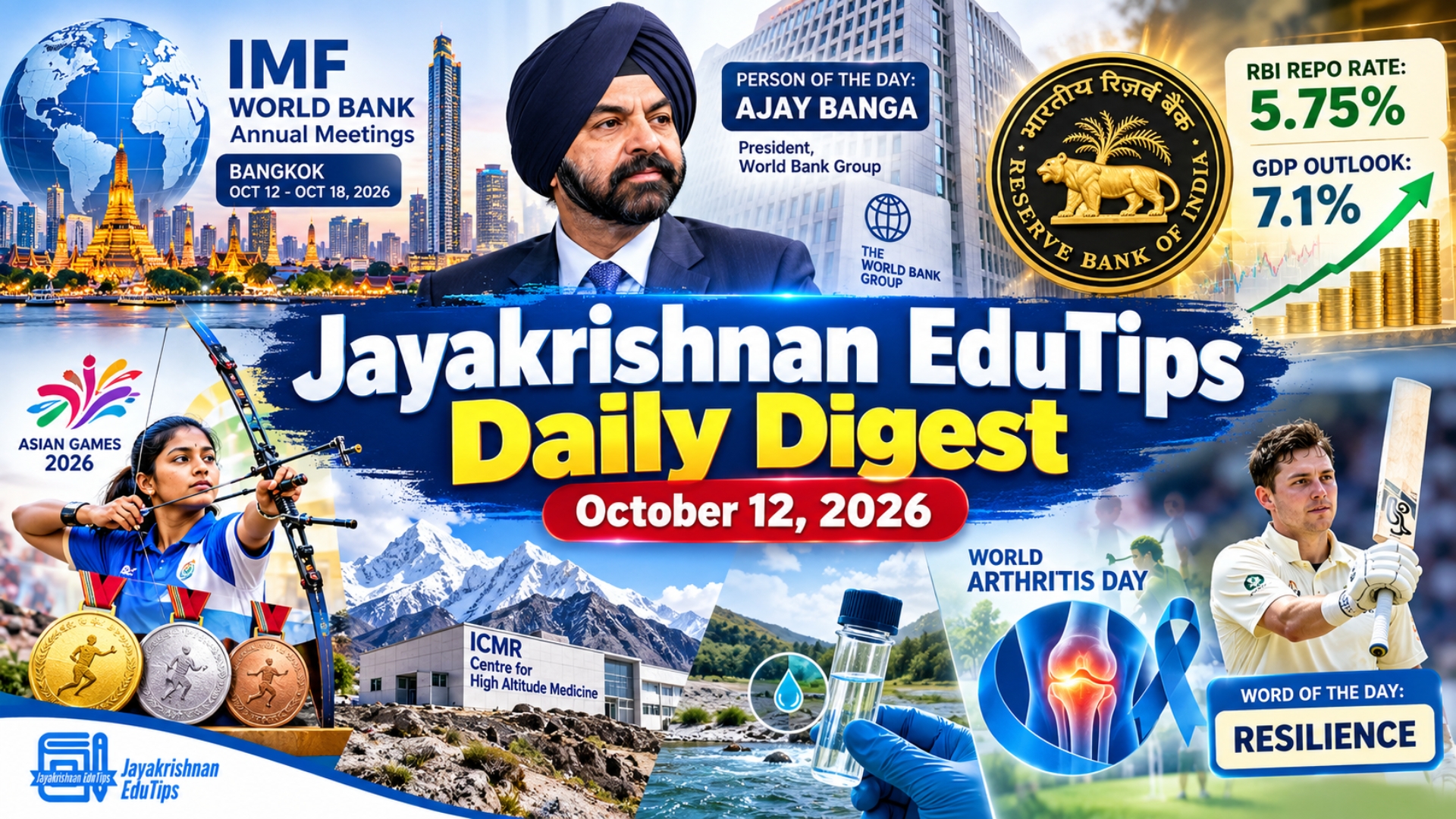 EduTips Daily CA Bullet Points (12-October-2026)