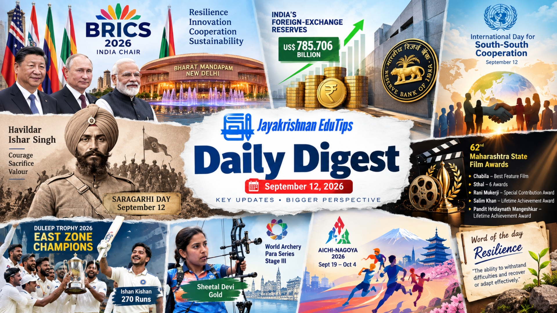 EduTips Daily CA Bullet Points (12-September-2026)