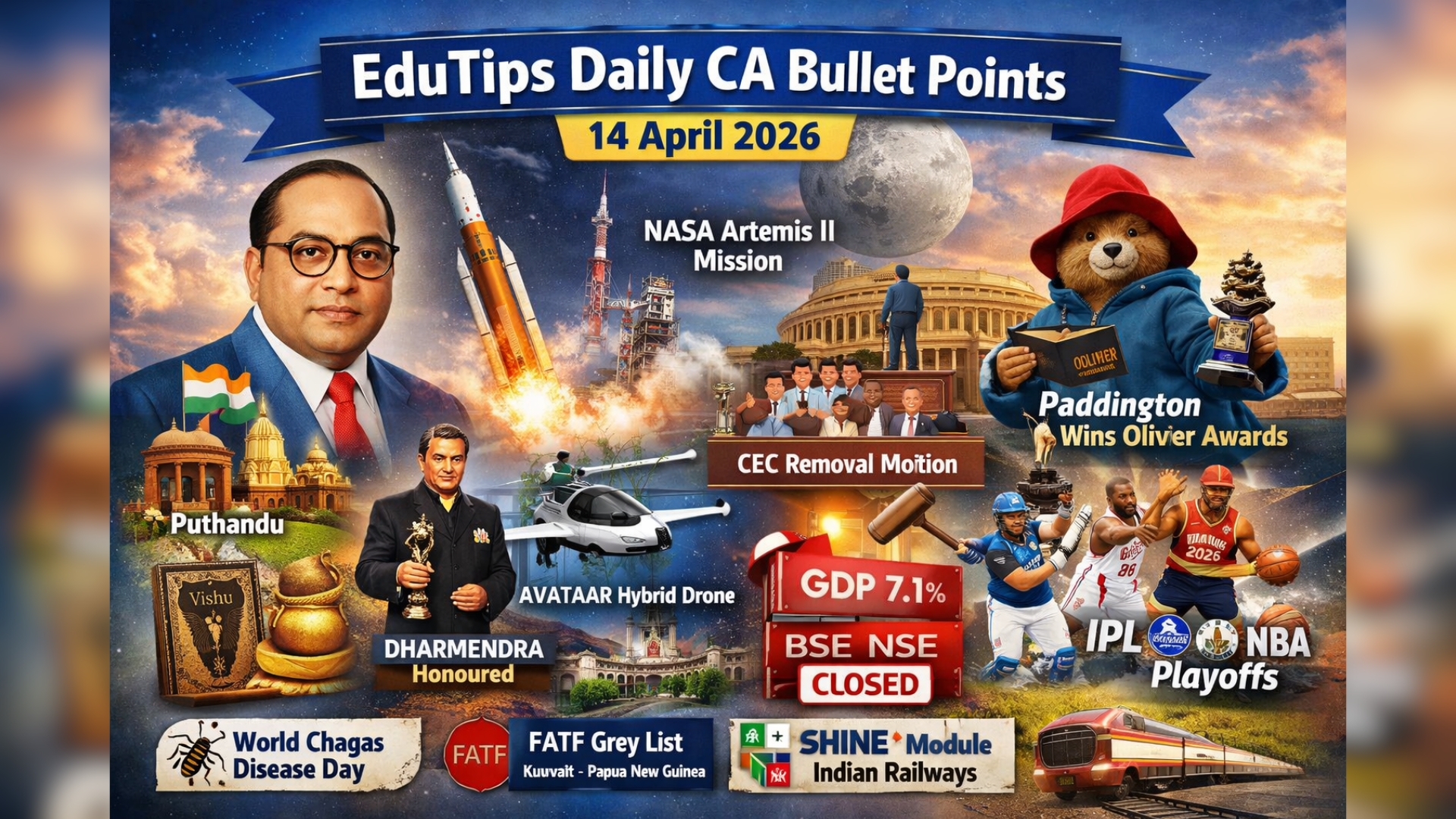 EduTips Daily CA Bullet Points (14 April 2026)