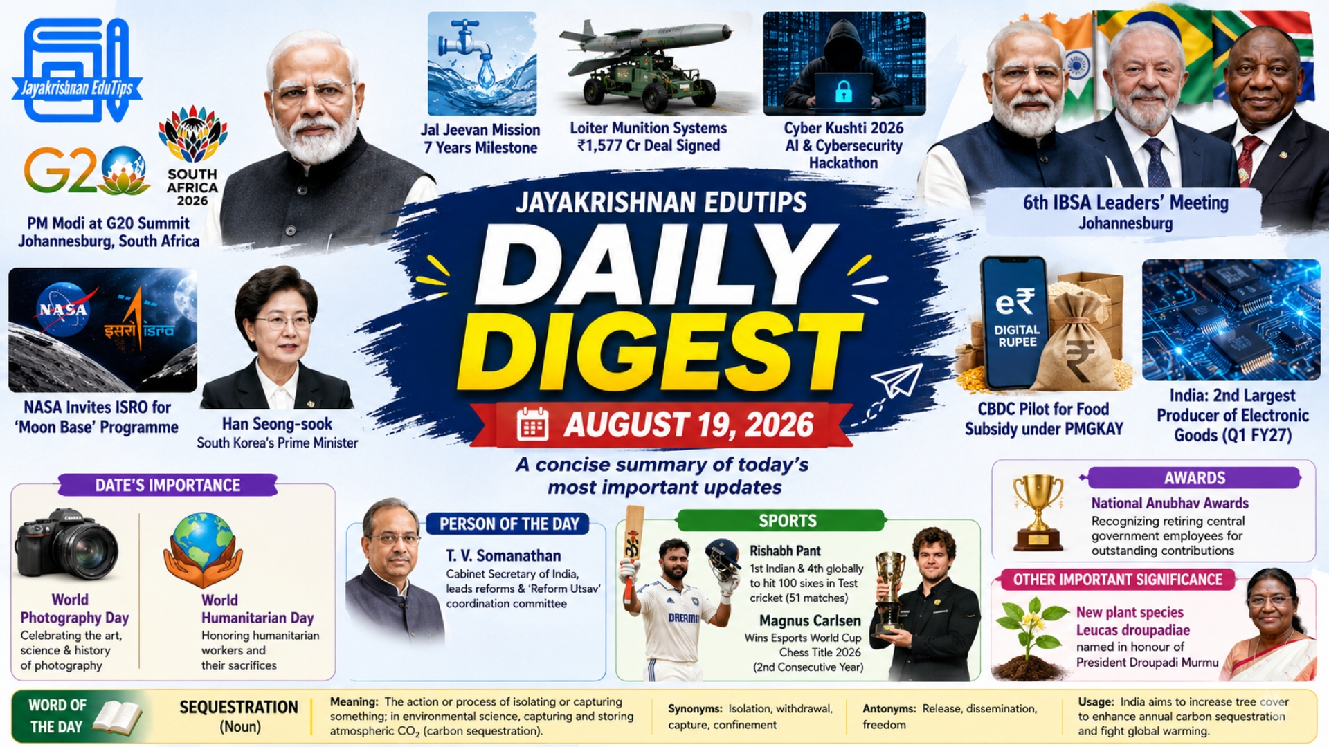 EduTips Daily CA Bullet Points (19 August 2026)