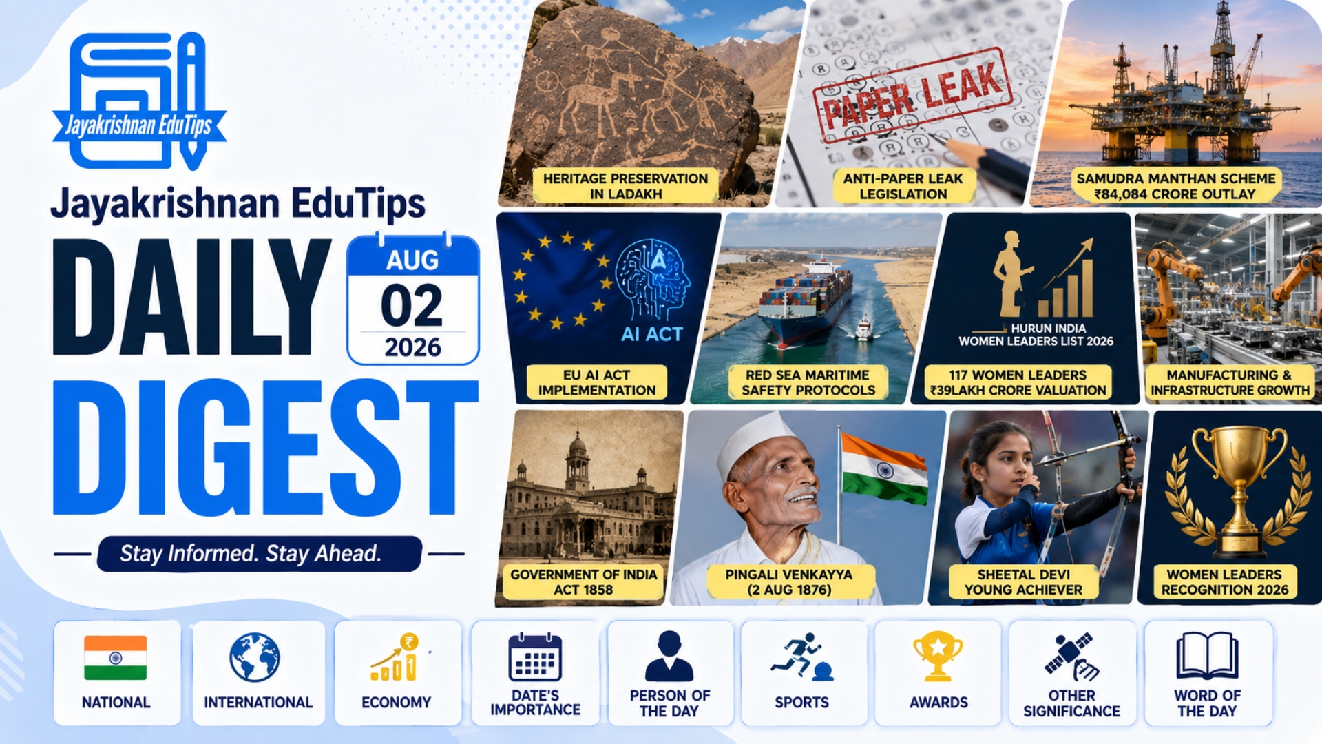 EduTips Daily CA Bullet Points (2 August 2026)