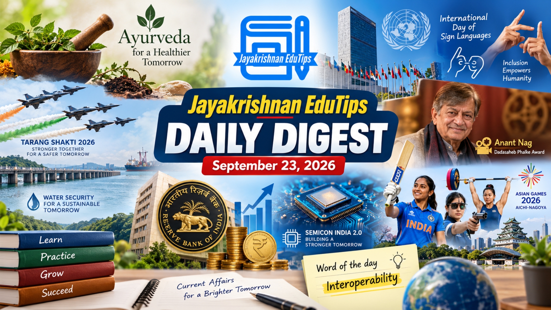 EduTips Daily CA Bullet Points (23-September-2026)