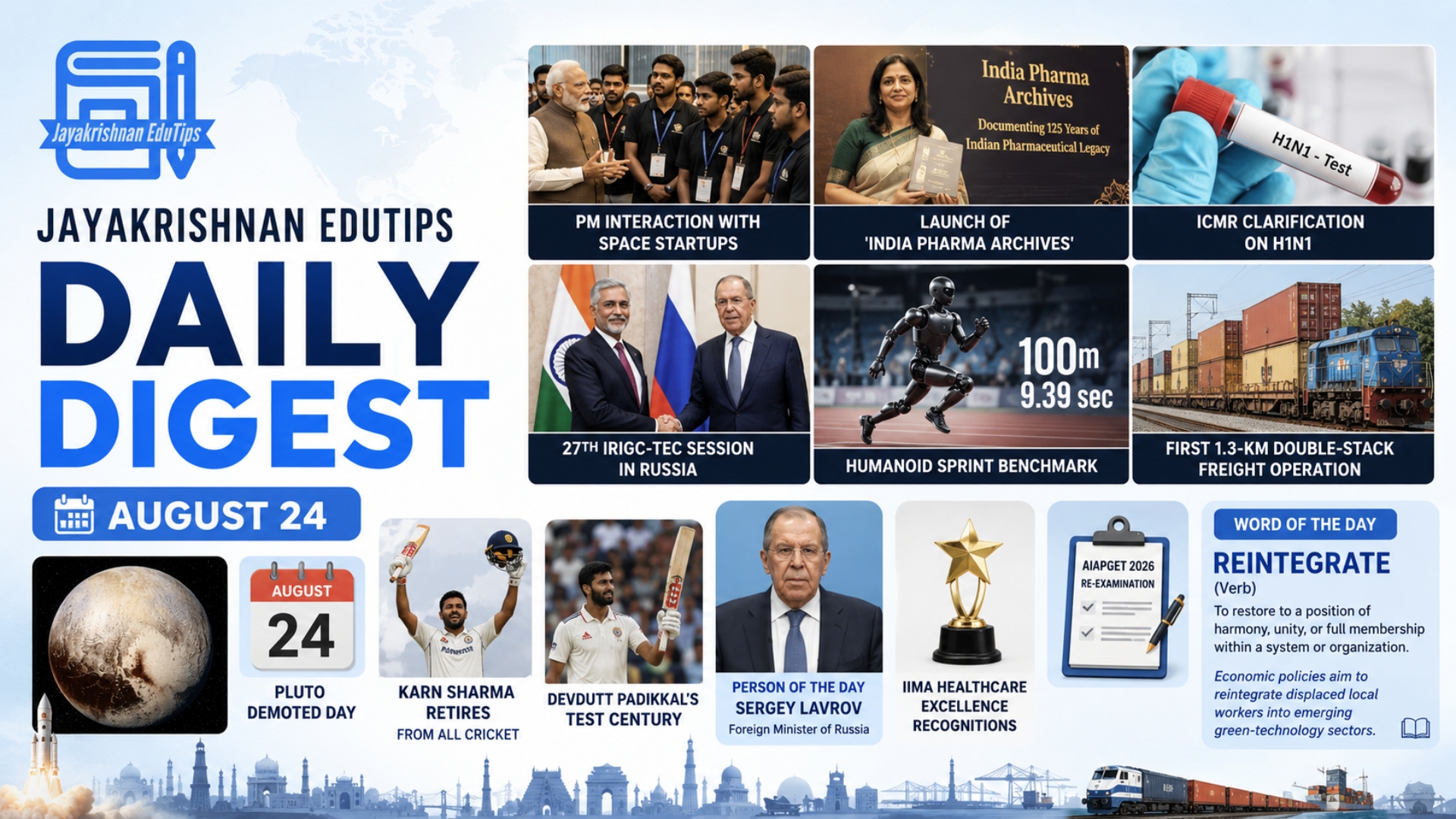 EduTips Daily CA Bullet Points (24 August 2026)