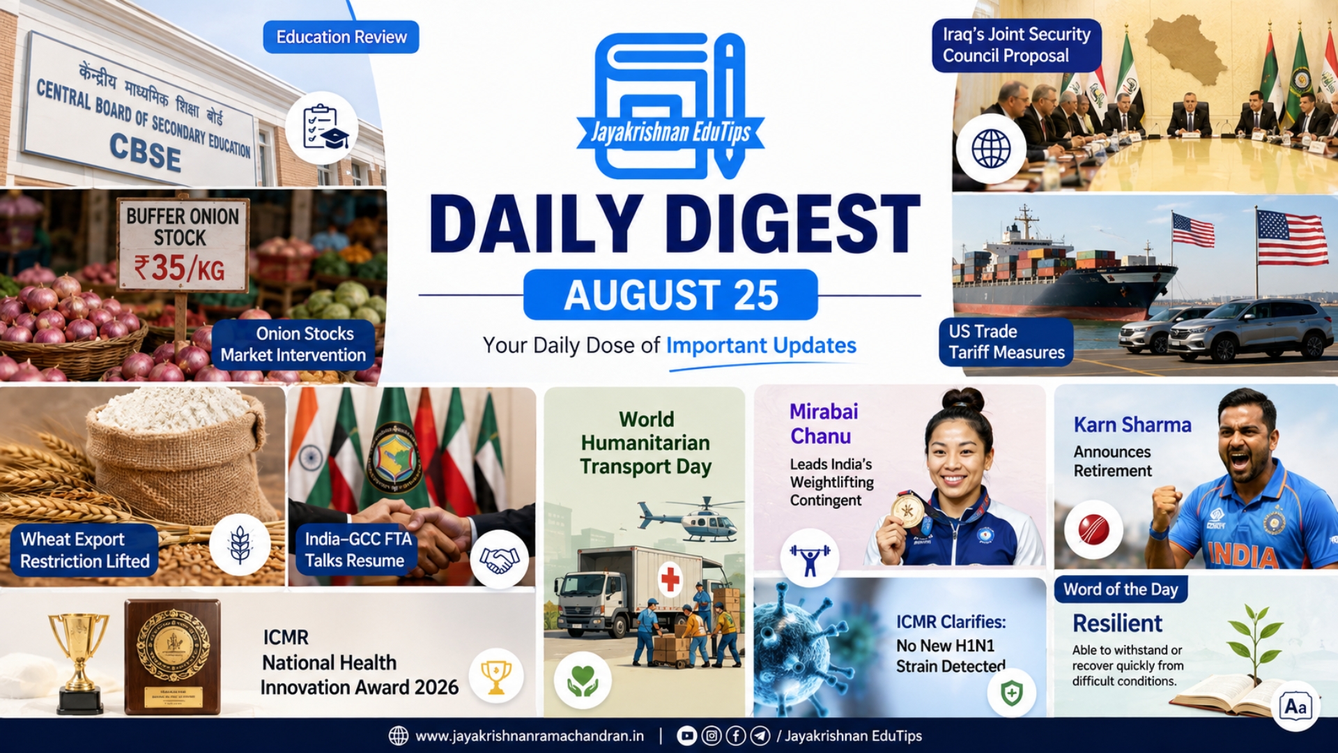 EduTips Daily CA Bullet Points (25 August 2026)