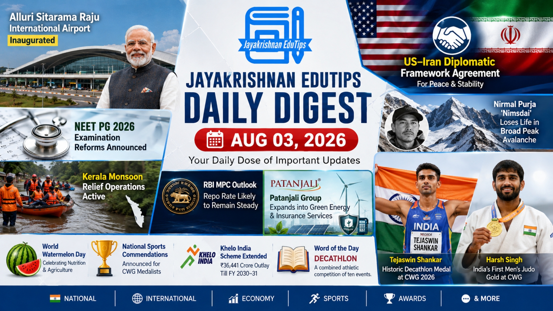 EduTips Daily CA Bullet Points (3 August 2026)