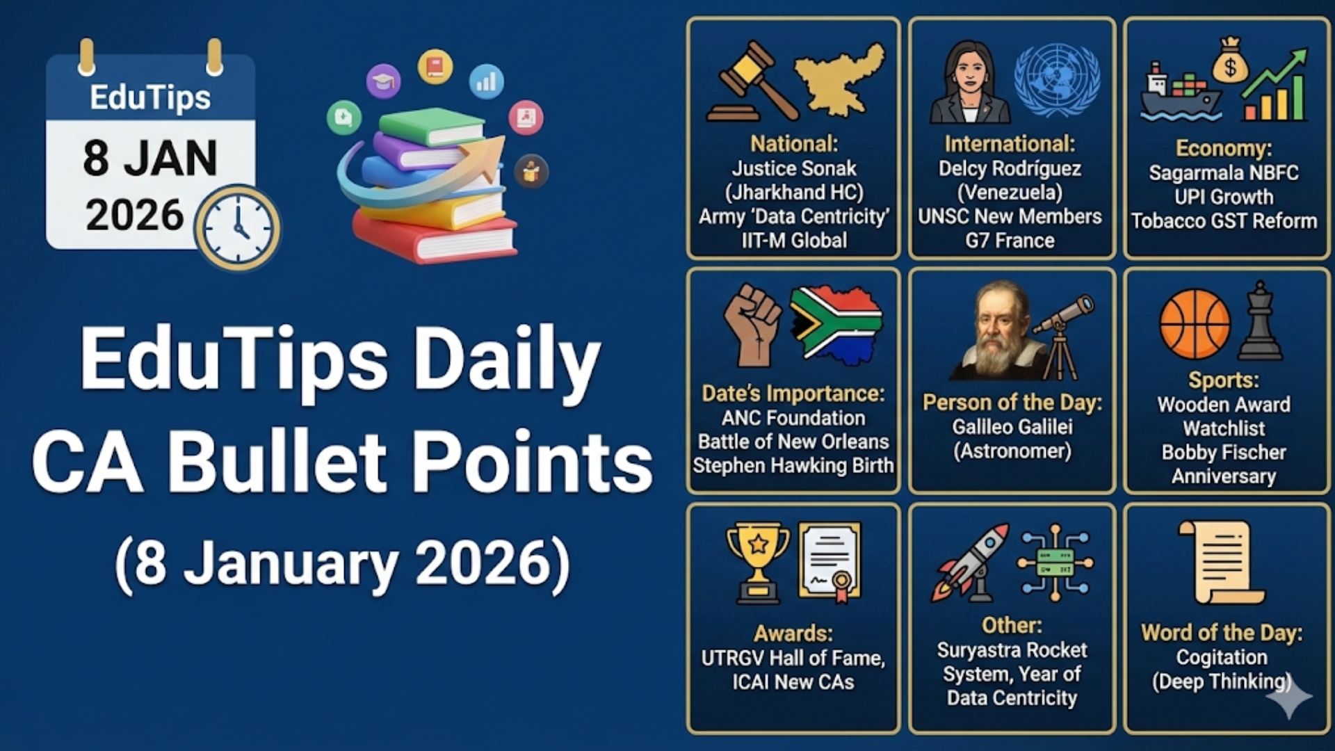 EduTips Daily CA Bullet Points (8 January 2026)